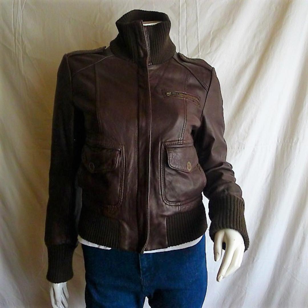 Oasis leather jacket sale top