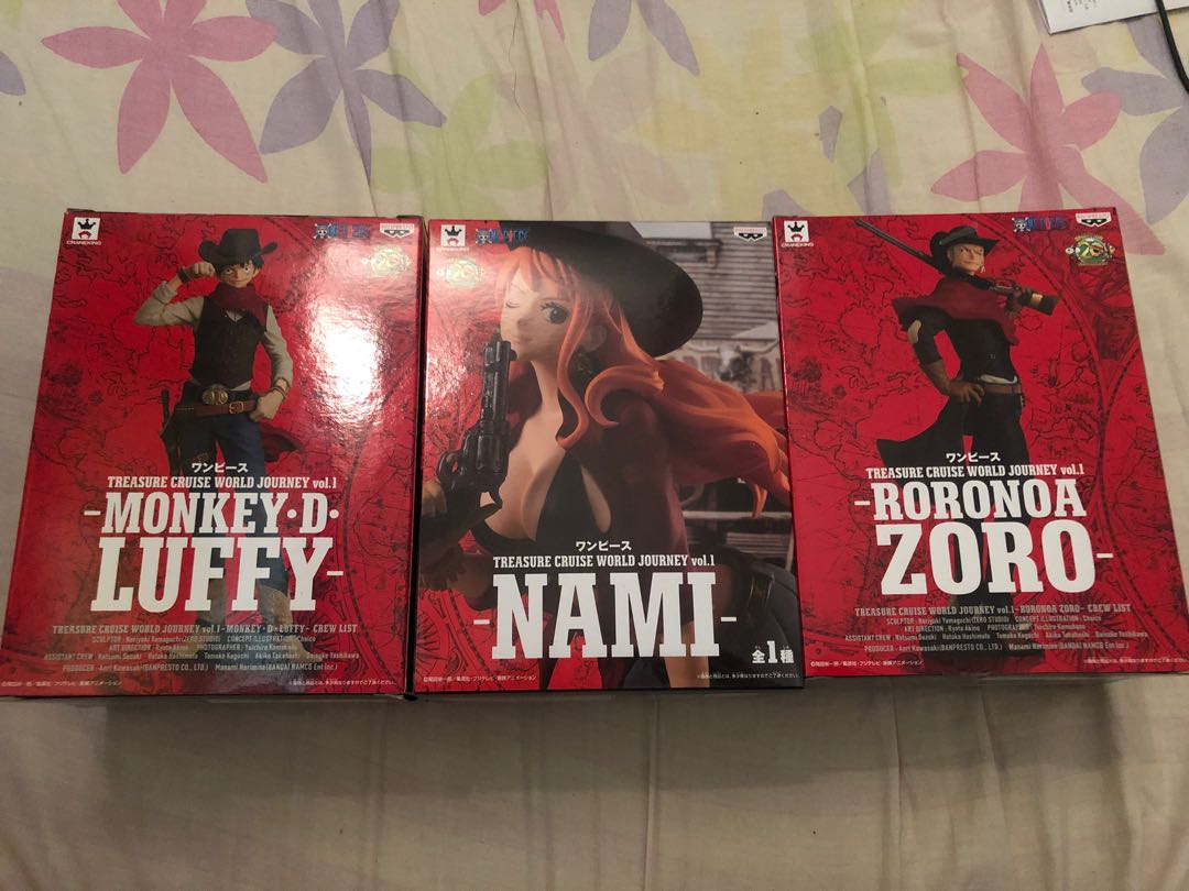 One Piece Treasure Cruise World Journey Luffy Nami Zoro 3 Set Figure Japan 19 Collectibles One Piece