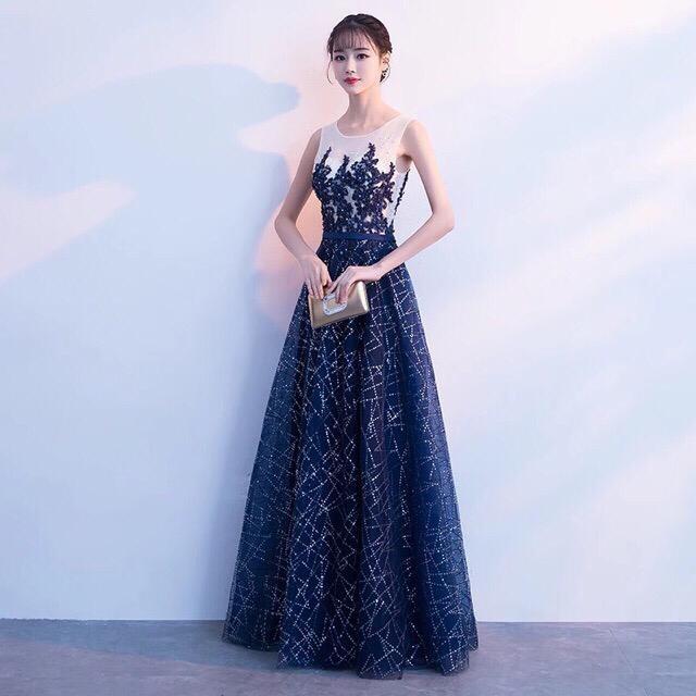 Blue sales dinner gown