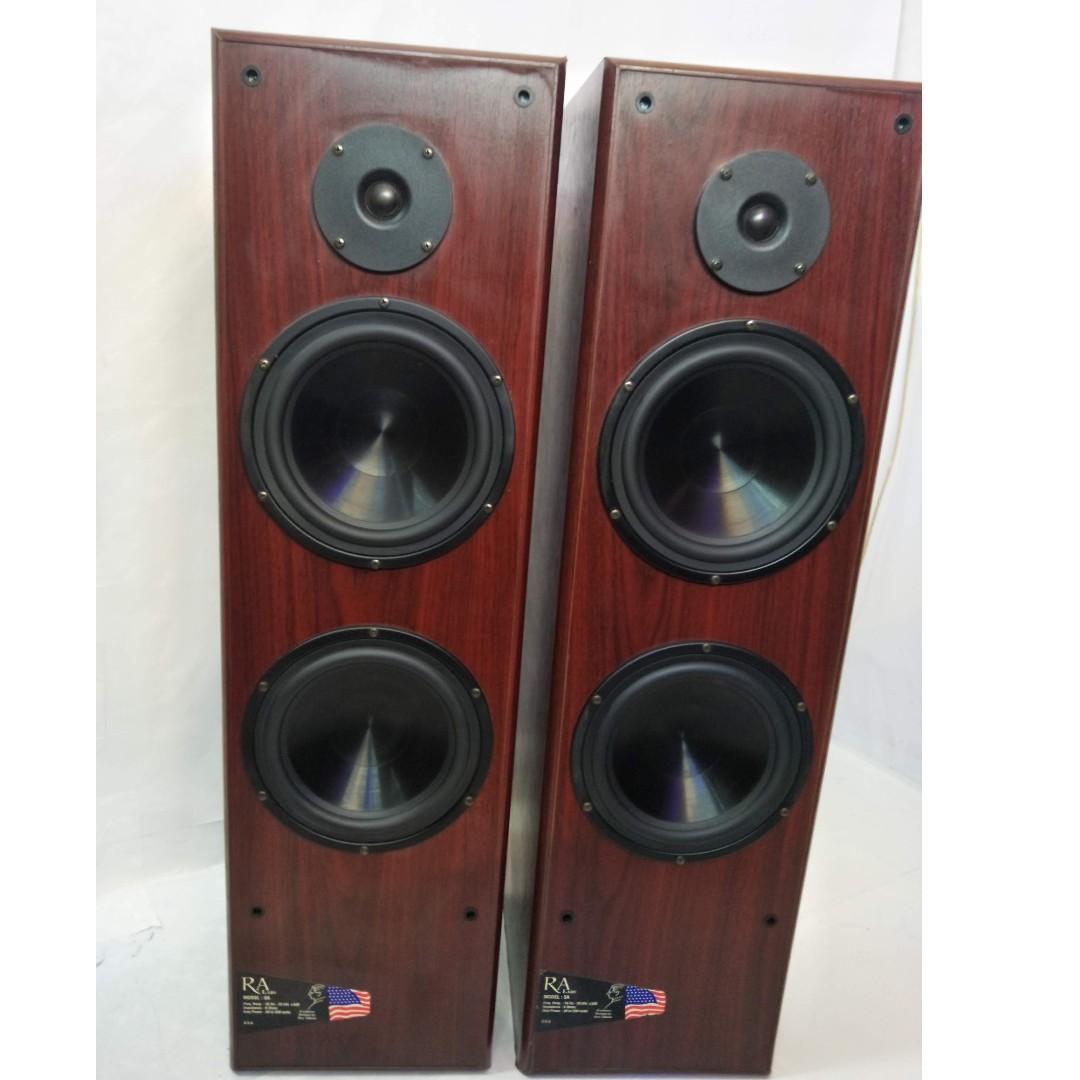 RA Roy Allison Double 8 inch Bass Reflex Floor Standing Speaker, Audio