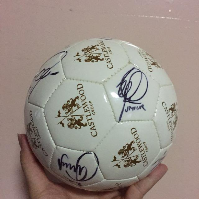 Signed soccer ball clearance