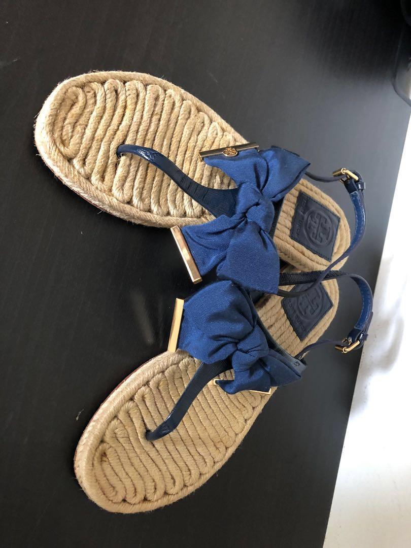 tory burch penny bow sandals