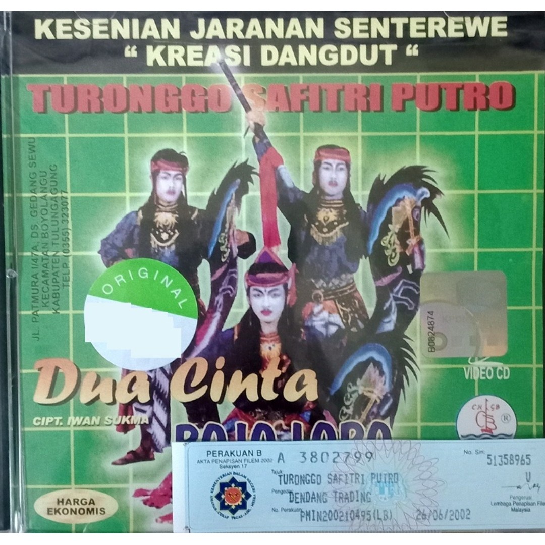 Turonggo Safitri Putro Dua Cinta Vcd Music Media Cd S Dvd S Other Media On Carousell Javanese people used to call jaranan or seni tari kuda kepang. turonggo safitri putro dua cinta vcd