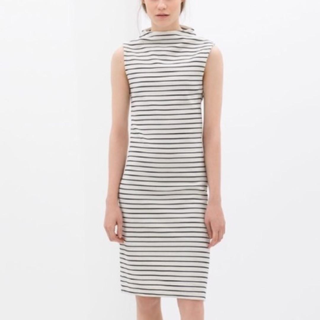 funnel neck dress zara