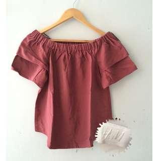 H& M Maroon Sabrina