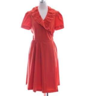 DVF Dvf 橘紅色亮眼洋裝（大降價）