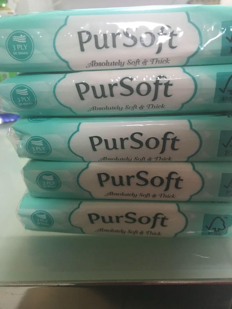 3 Ply 50 Sheets Pursoft Facial Tissue Everything Else On Carousell