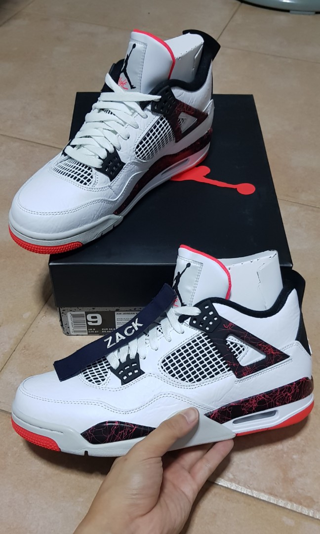 Jordan 4 bright crimson on feet outlet