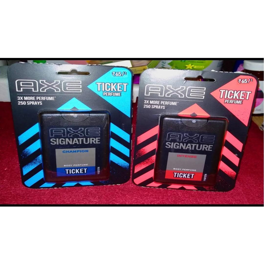 Axe Ticket Body Perfume Champion And Intense Set Pocket Sized