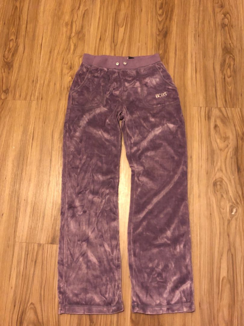 BCBG Maxazria purple velvet jogging 