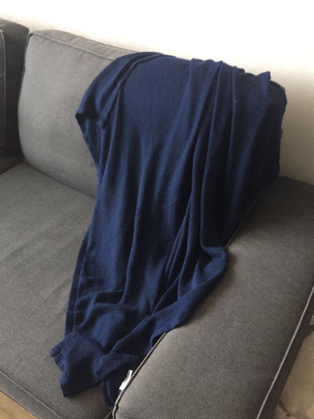 Cathay Pacific Navy Blue Throw Blanket