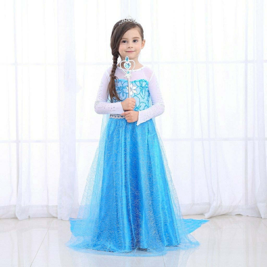 Girls Disney Elsa Frozen dress costume Princess Anna party dresses
