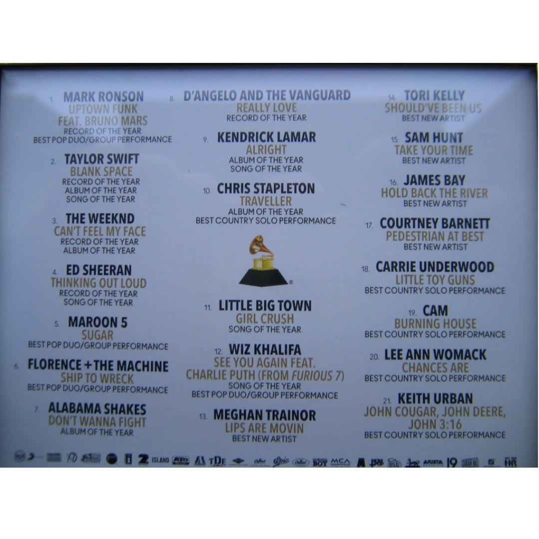 Grammy Nominees 2016 CD (Mark Ronson, Taylor Swift, The Weeknd, Ed ...