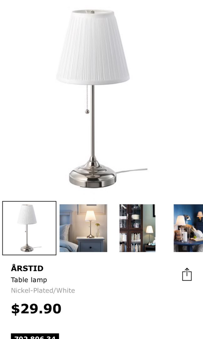Ikea Arstid Table Lamp Furniture, Ikea Arstid Table Lamp Assembly