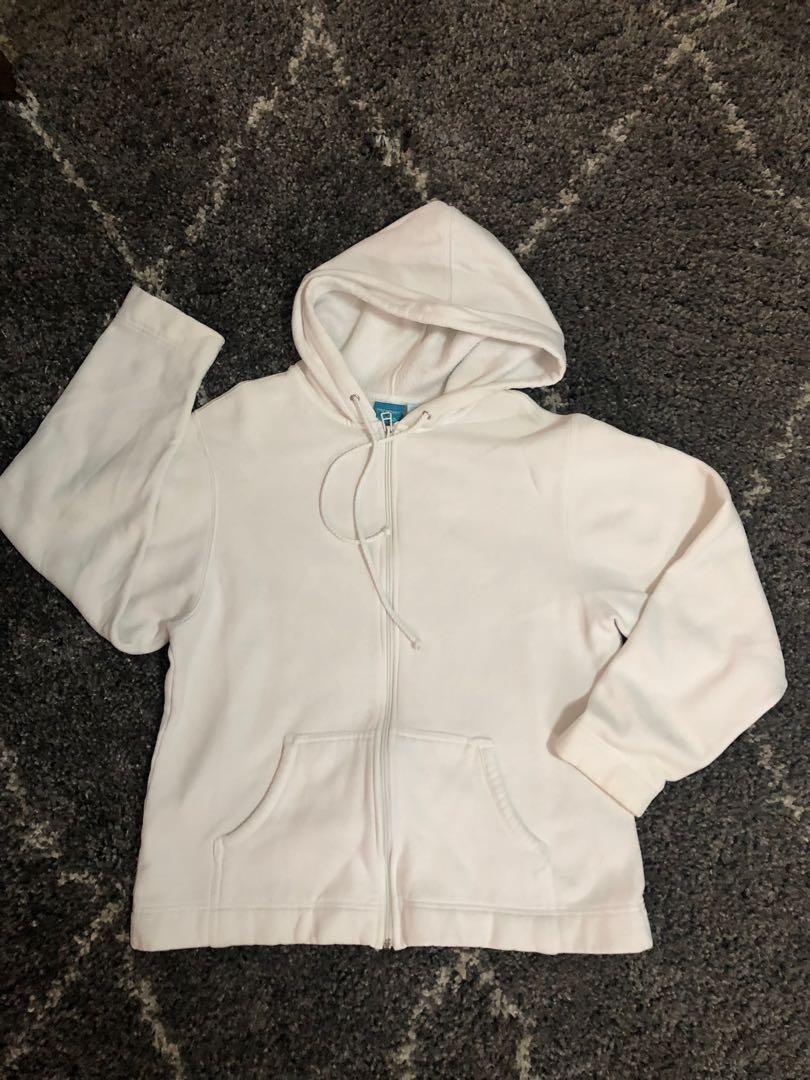 white zip up
