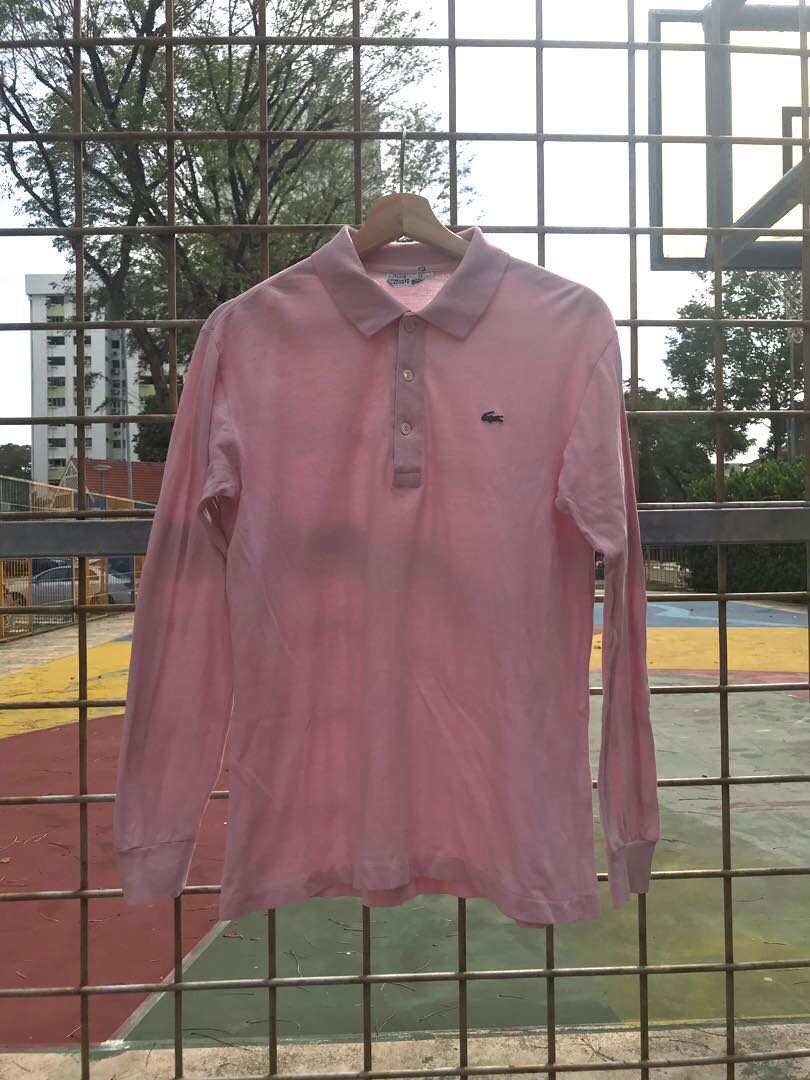 larga Lacoste Rosa de manga Polo vmnwN08
