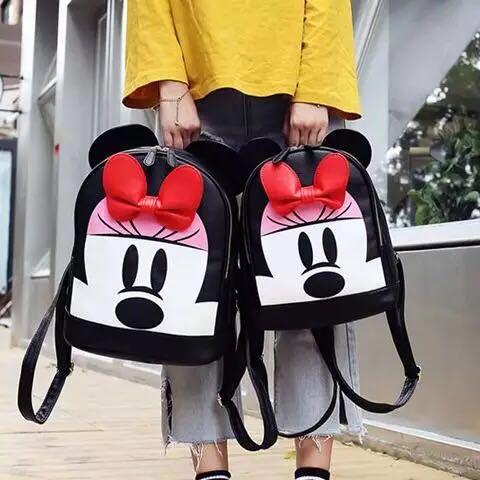 minnie mouse leather backpack