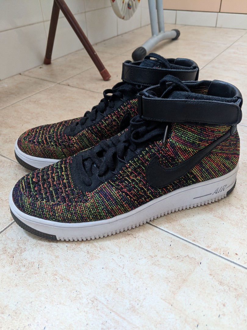 Nike air force sale 1 mid flyknit multicolor