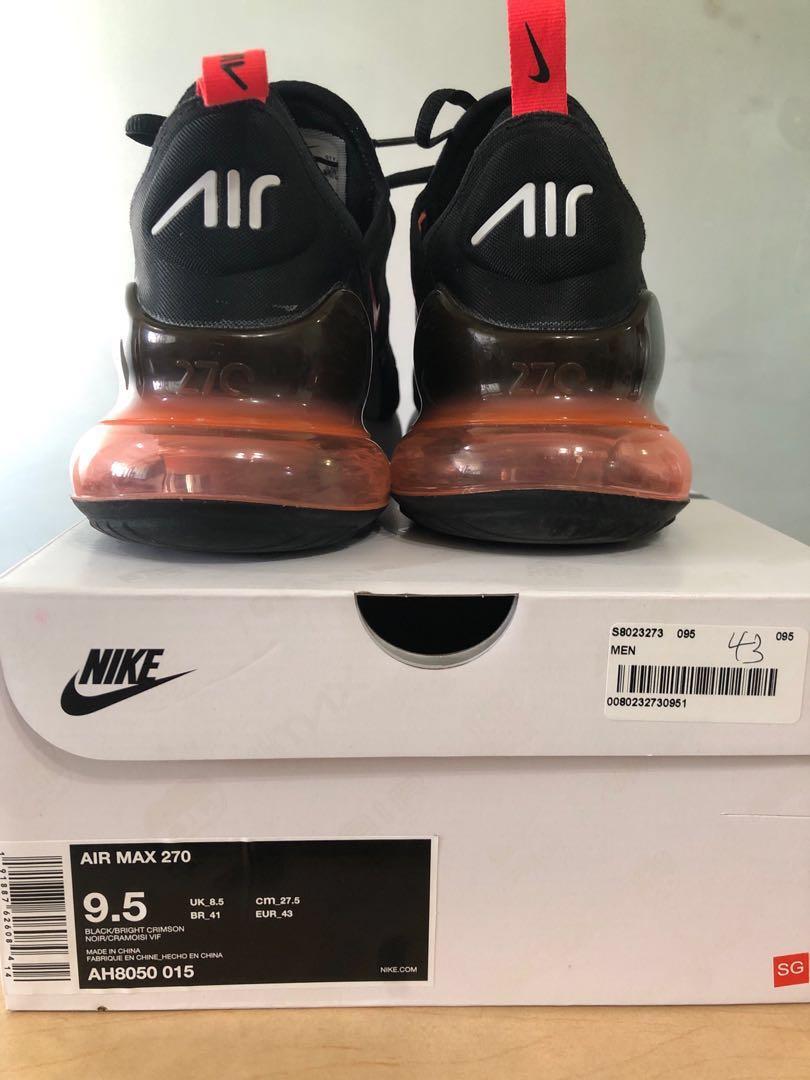 air max 27 orange and black