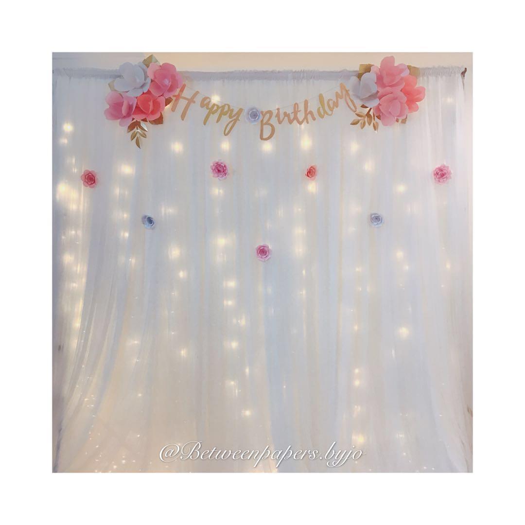 Paper Flower Backdrop For Birthday Design Craft Handmade Craft