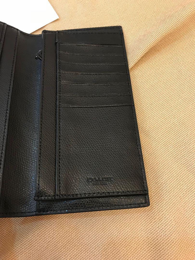 Ready stock Authentic original coach 74978 plain wallet