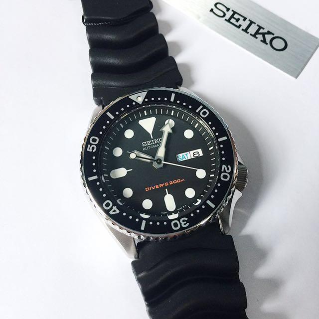 Seiko automatic diver skx007 skx007k1 outlet skx007k rubber band men's watch