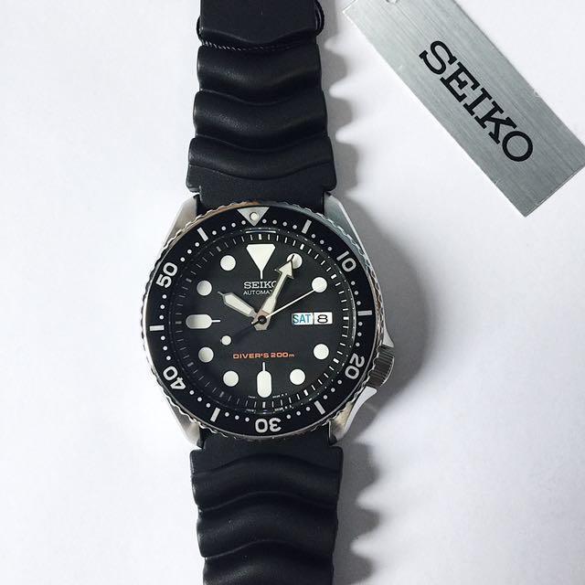Seiko automatic diver skx007 skx007k1 skx007k 2025 rubber band men's watch