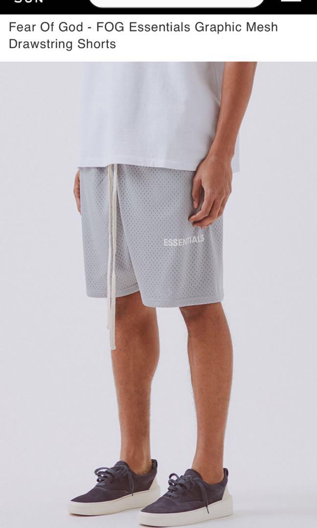 STEAL FOG Essentials Graphic Mesh Drawstring Shorts Men s