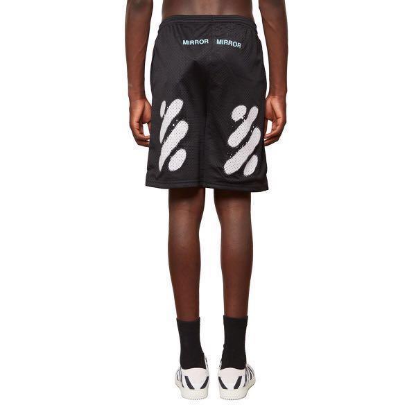 STEAL* Off White SS17 Diag Spray Mesh Shorts, Men's Fashion