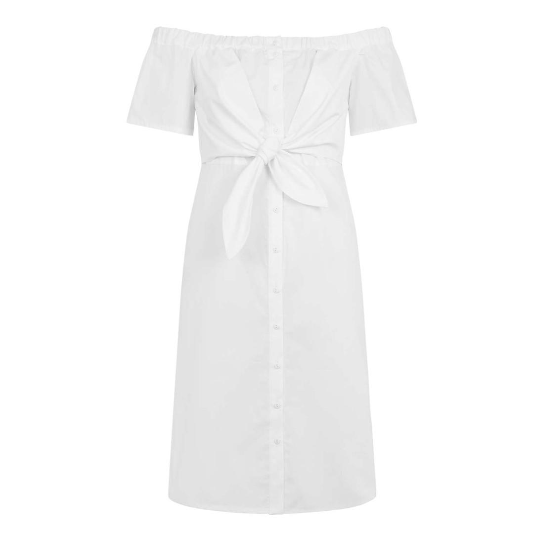 Topshop Black And White Bow Dress Kdsm