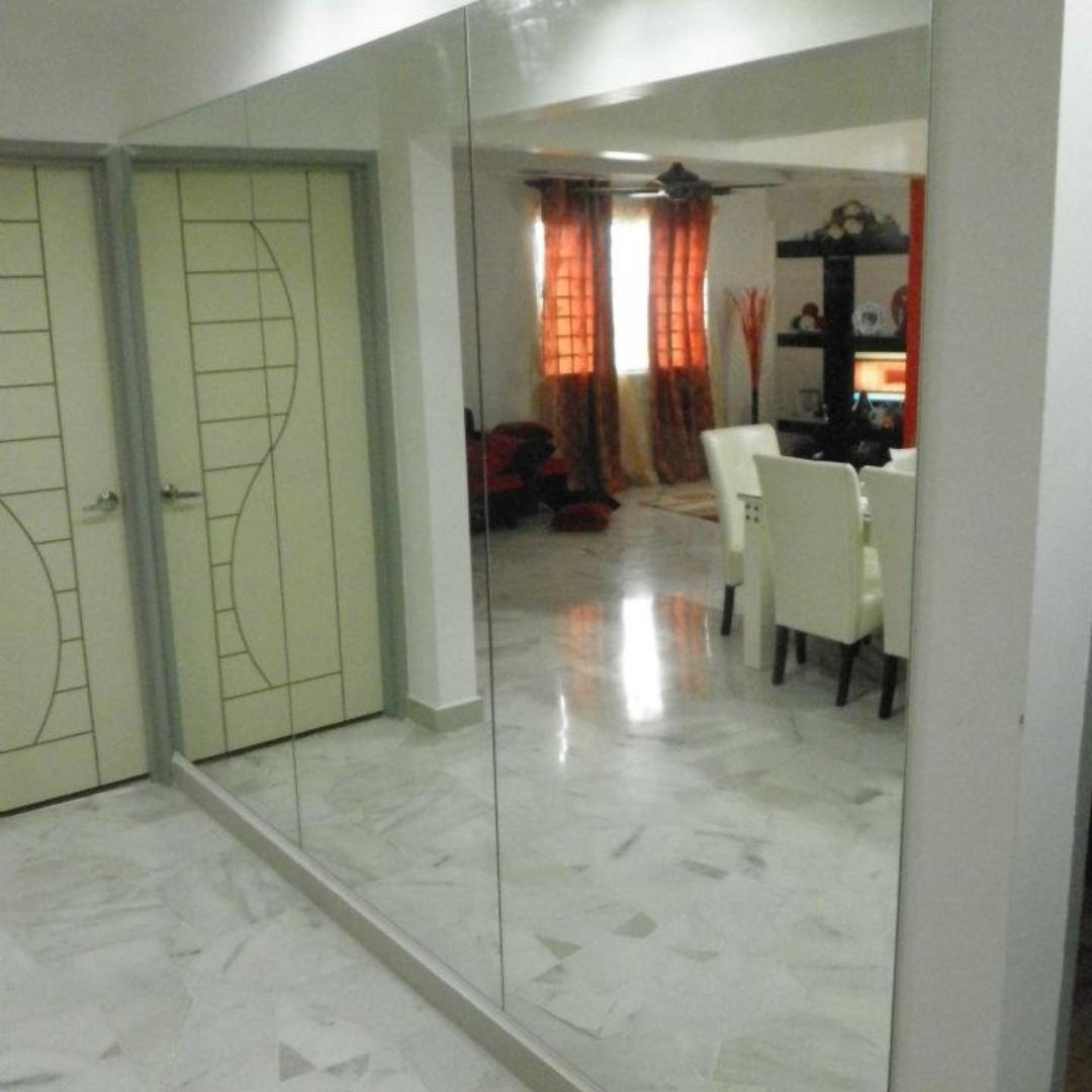 WALL CUSTOM SIZE MIRROR INSTALLATION SERVICE, Services, Home Services