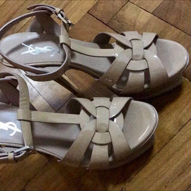 Ysl heels nude on sale