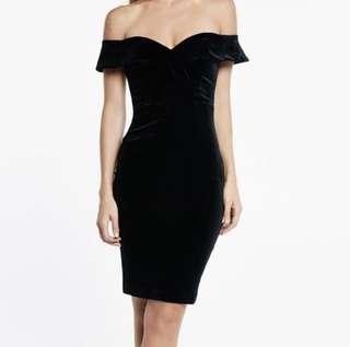 Bardot Black Velvet Dress
