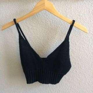 Black knit top
