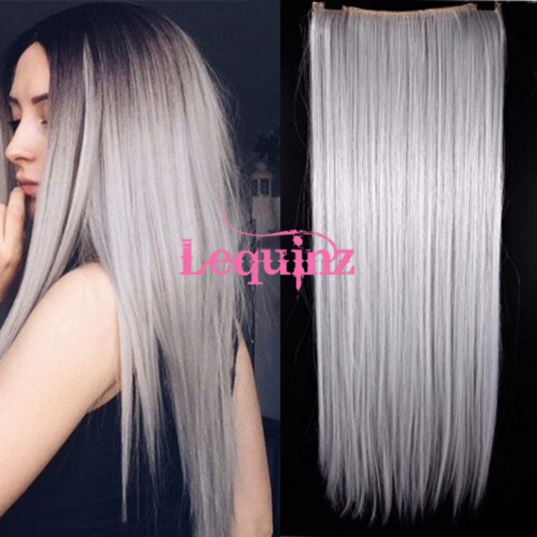 5clips Straight Hair Extensions Ash Grey 60b Women S Fashion Accessories On Carousell The grey file extension indicates to your device which app can open the file. 5clips straight hair extensions ash grey 60b