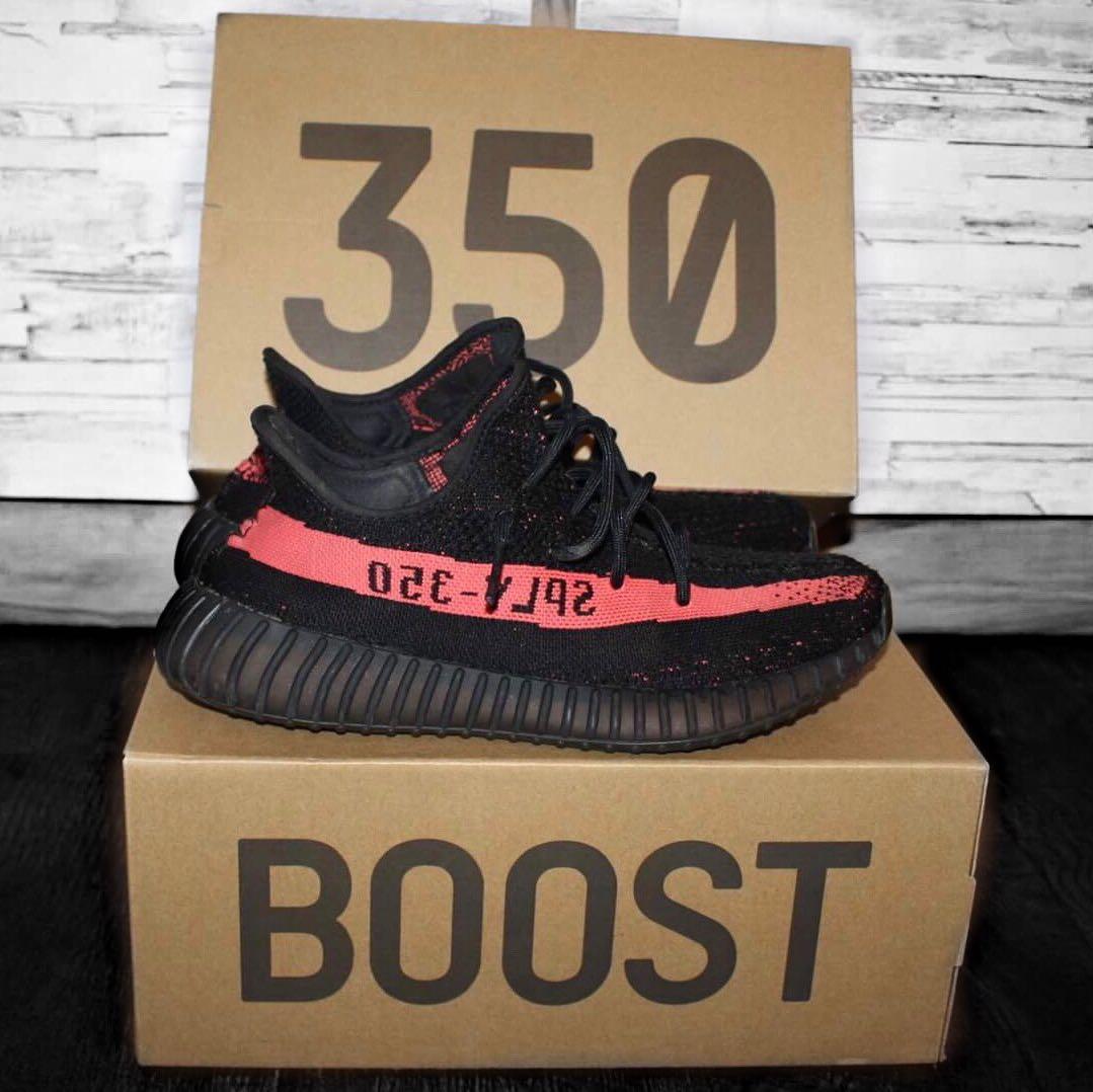 Yeezy boost 350 v2 core black red restock top