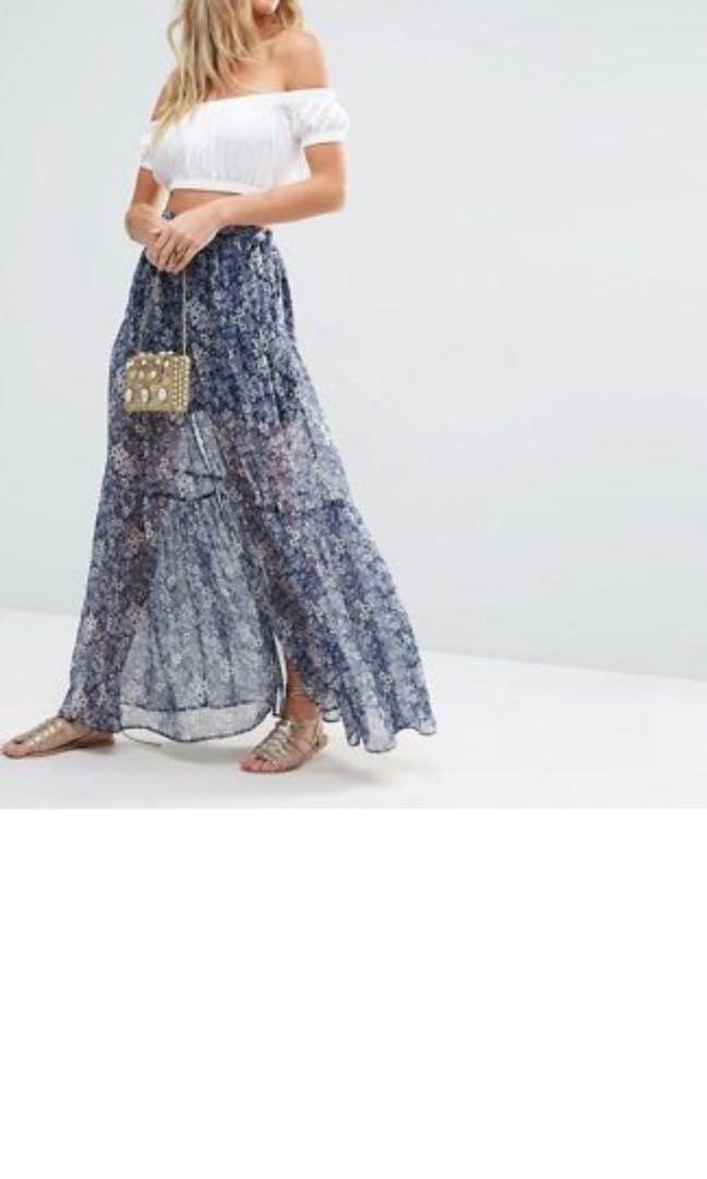 danette tiered corduroy maxi skirt anthropologie