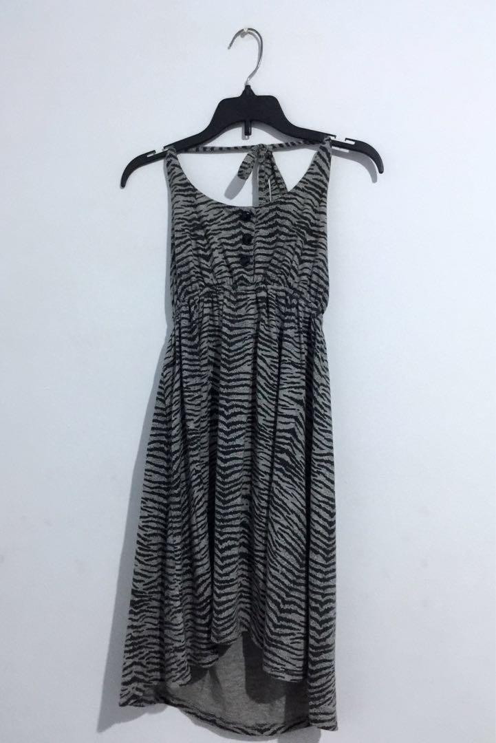 Beach Dress With Zebra Printed Womens Fashion Womens