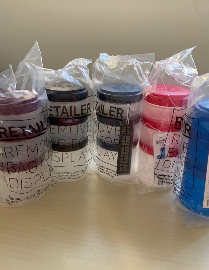 Blenderbottle Prostak Twist N Lock Storage Jars Expansion 3 Pak With Pill Tray Sports Weights Gym Equipment On Carousell