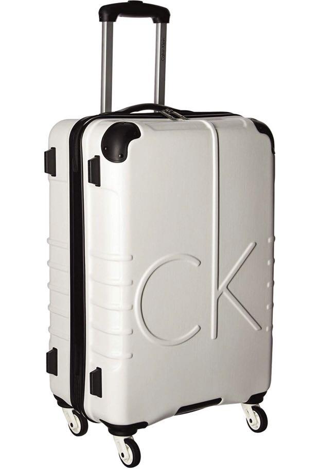 calvin klein suitcase white