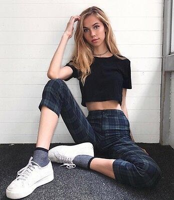 brandy melville jane pants plaid