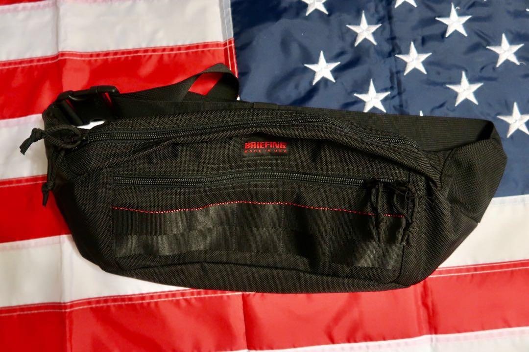 BRIEFING Waist Bag 黑色腰包美國製🇺🇸, 男裝, 袋, 腰袋、手提袋