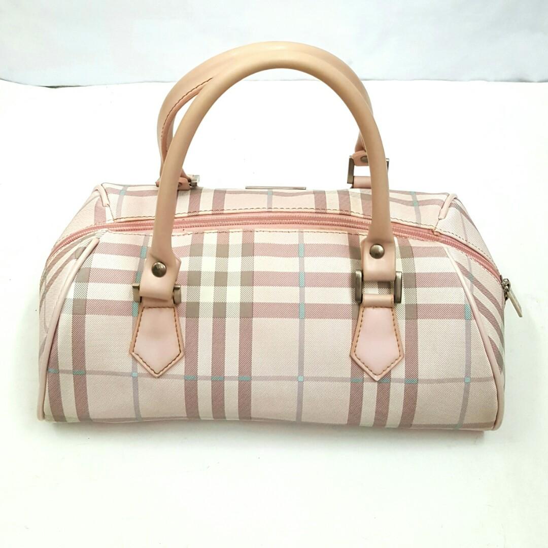 Burberry pink nova check lola barrel bag, Women's Fashion, Bags & Wallets,  Shoulder Bags on Carousell