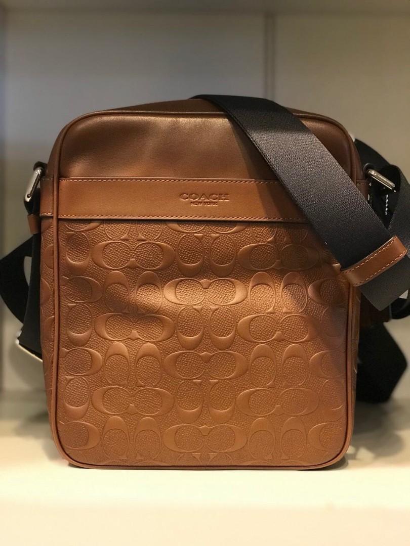 Charles flight bag in signature leather discount