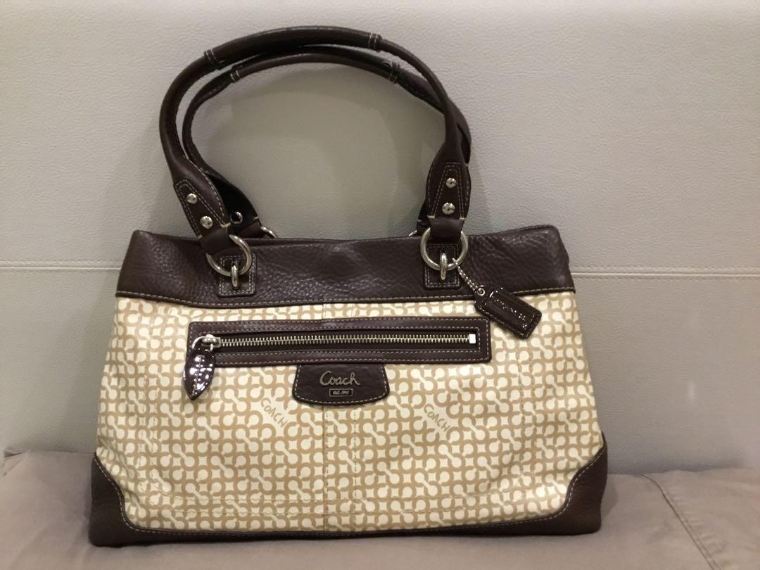 Coach Penelope Op Art Shopper Handbag, Luxury, Bags & Wallets on Carousell