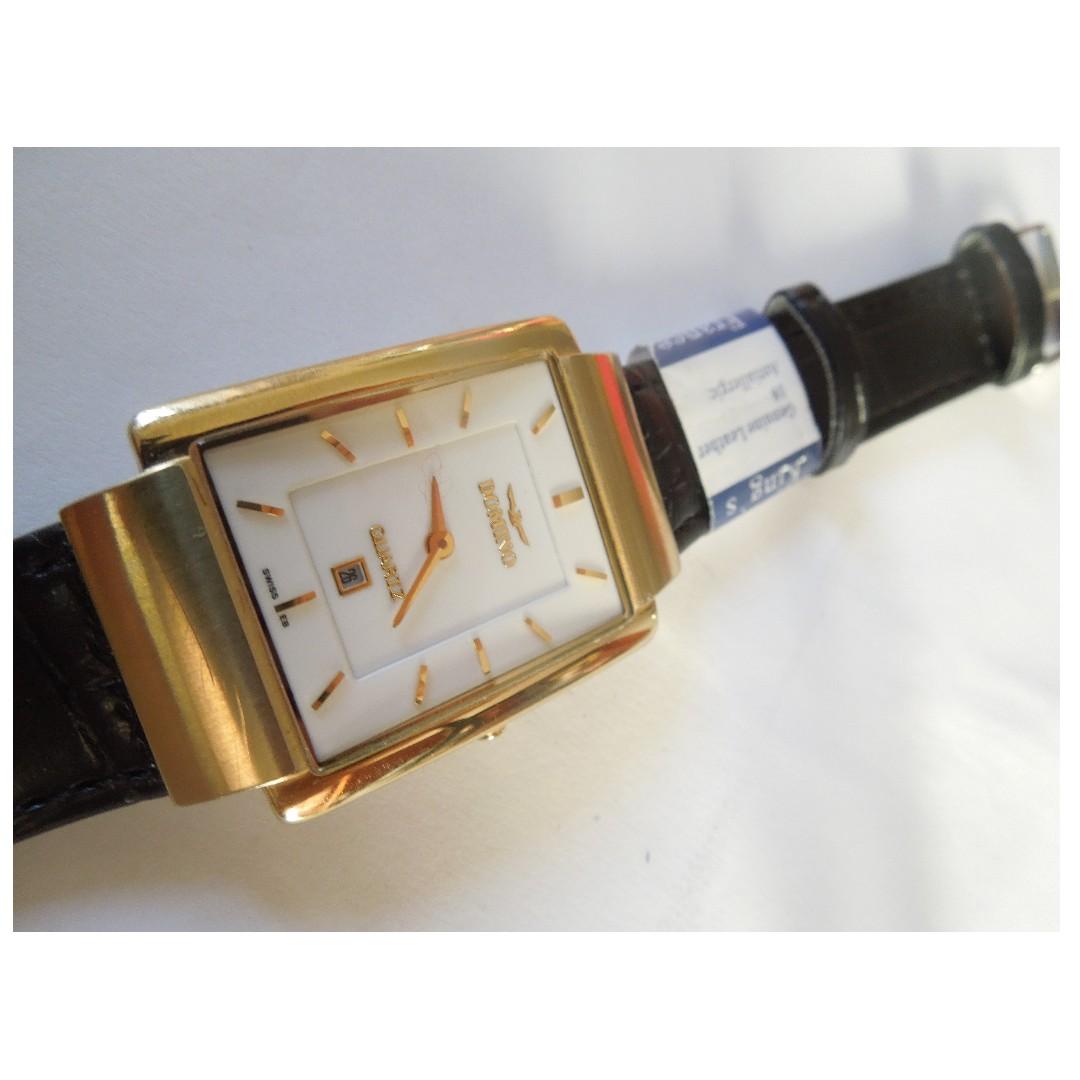 Domino Quartz White Rectangular Dial Watch