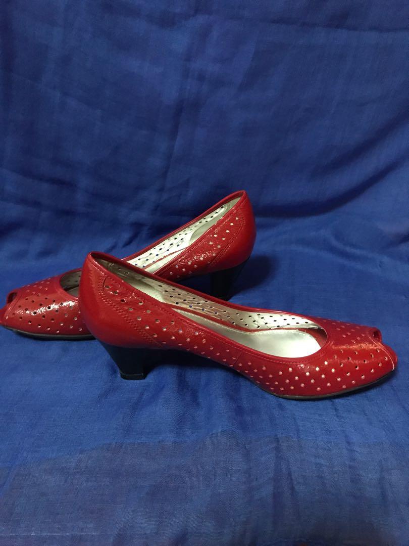 ecco red sandals