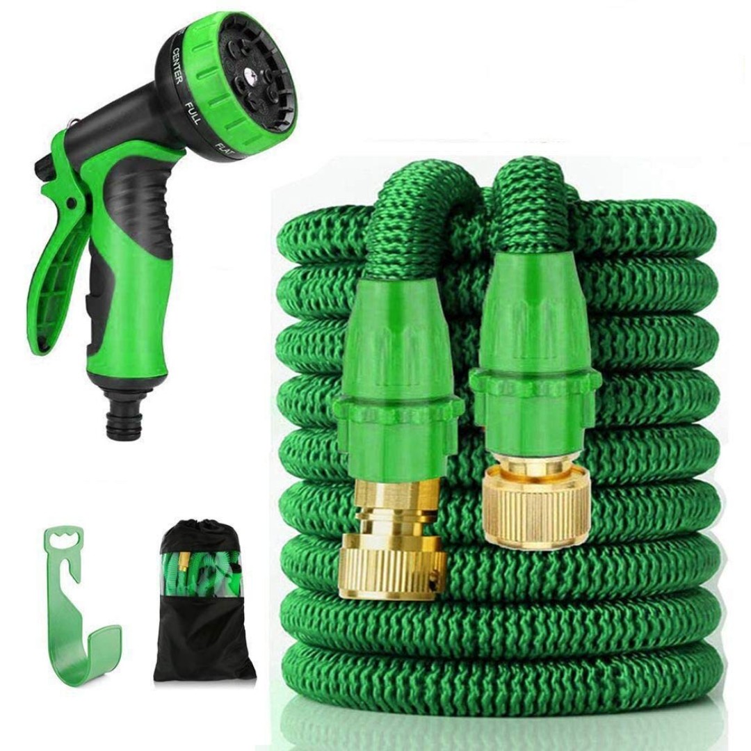 f31 mhose 50ft expandable garden hose flexible expanding water hose extra strong stretch material with brass connectors bonus 9 way spray nozzle lightweight outdoor yard hose everything else on carousell