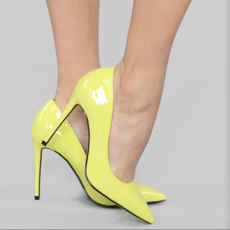 fashion nova yellow heels