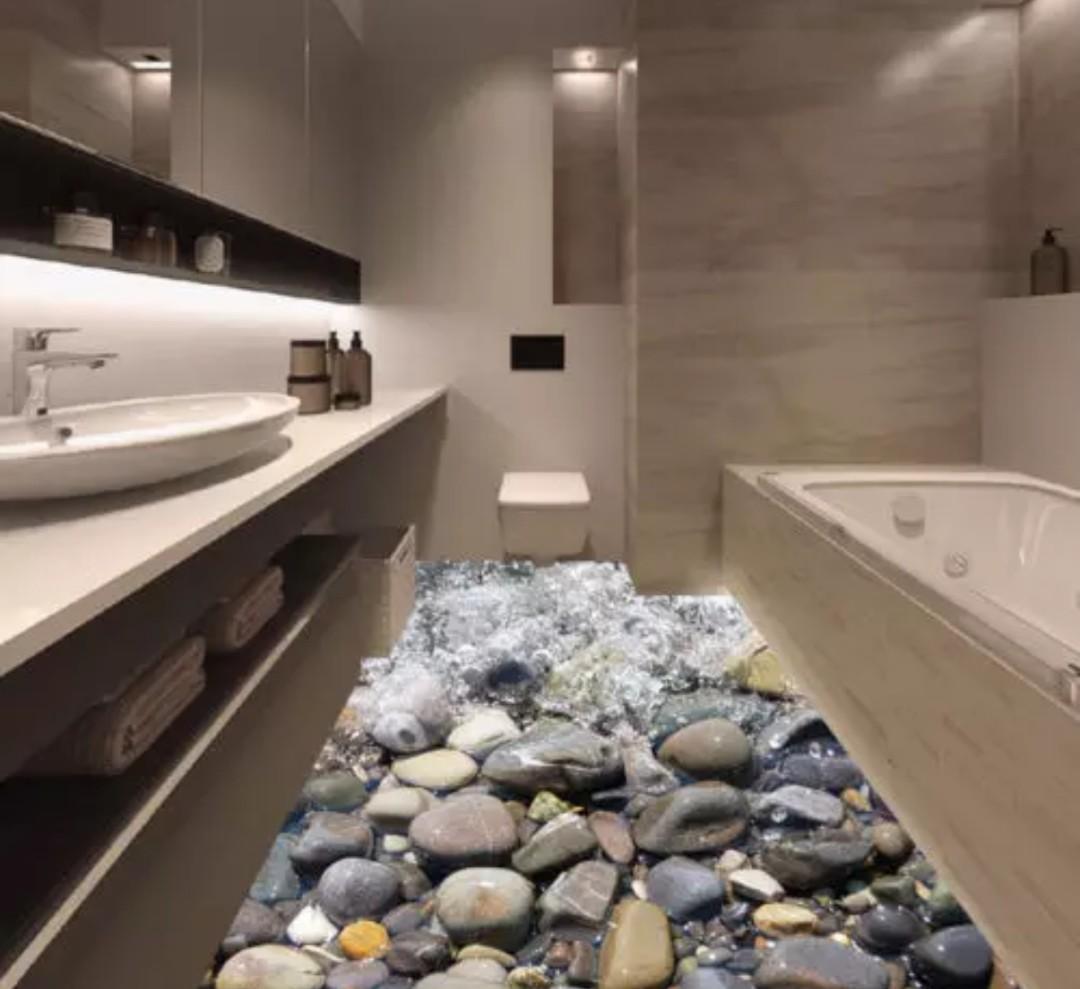 Floor Stickers Waterproof For Bathroom Bedroom Livingroom